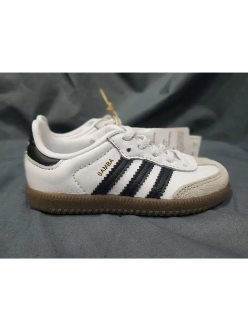 Adidas Samba OG EL I  Sneakers  White Black Size 9 Toddler NEW NO BOX!
